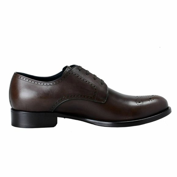 Dolce & Gabbana Men\'s Brown Leather Derby Oxfords
